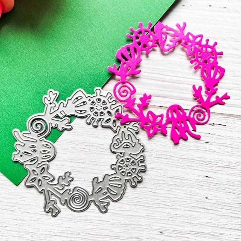  Wreath Metal Cutting Dies Stencils for DIY Scrapbooking Decorative Embossing Paper Cards Template Decorative Die Cuts