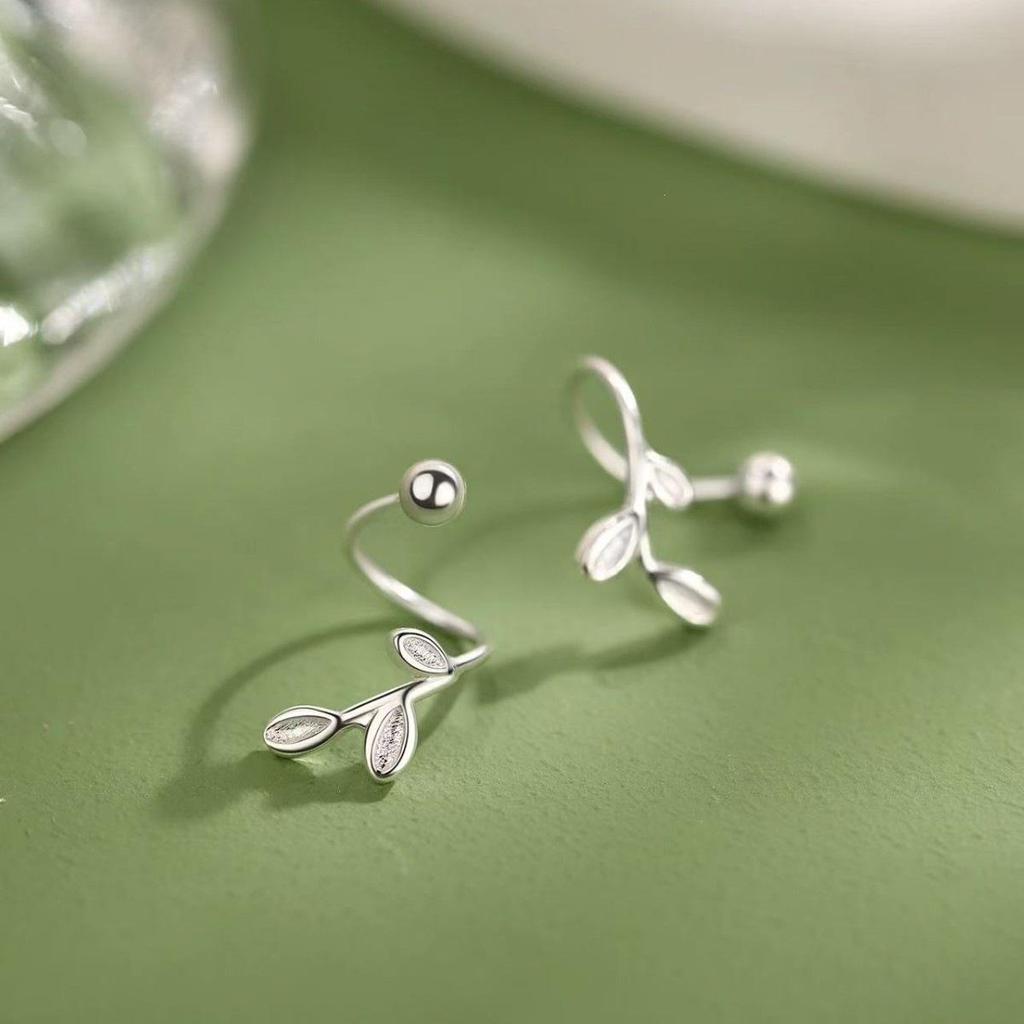925 Sterling Silver Leaf Stud Earrings | Women's High-End 2025 Edition