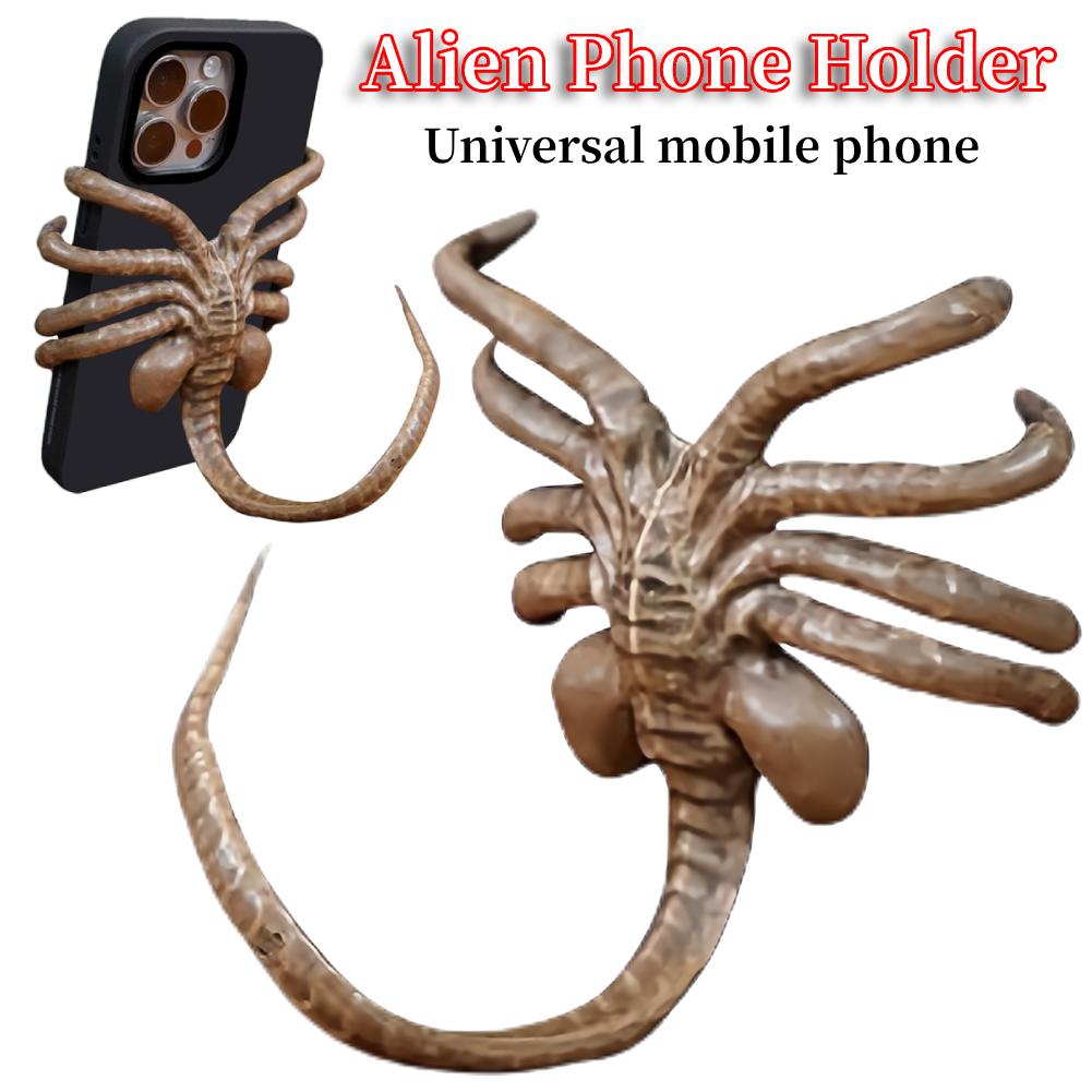 Alien Phone Support Flexible Claw Facehugger Phone Holder Adjustable Halloween Horror Phone Stand Decoration For iPhone 16 Pro