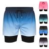 Men's Double Layer Anti-Embarrassment Quick-Dry Swim Trunks