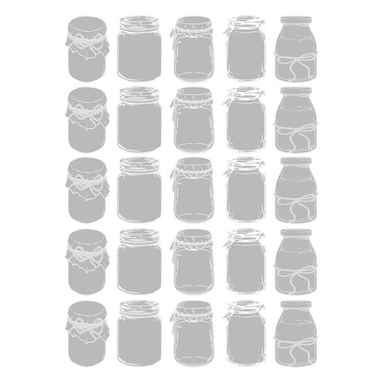 20 Pcs DIY Handmade Transparent Dried Flower Bookmark Clear Jar Bottle Shaped Stickers for Pressed Flowers Page Clips Bookmark