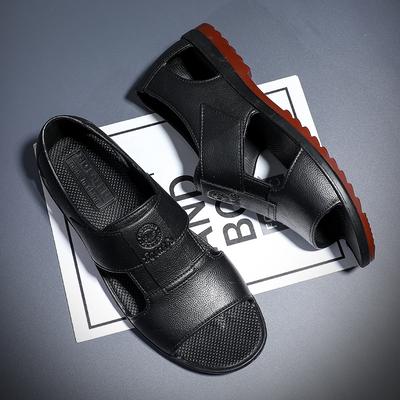 Herrensandalen Sommer Herren lässige weichsohlige rutschfeste, abriebfeste und desodorierende Strandschuhe Sommer Fahrschuhe Römerschuhe