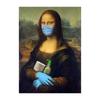 Mona Lisa Bathroom Wall Art with Covered Nose Vintage Toilet Humor Poster Graffiti Print Funny Canvas Painting for Home Decor