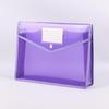 A4 Transparent Large Capacity Snap Button File Bag for Office and Student Documents