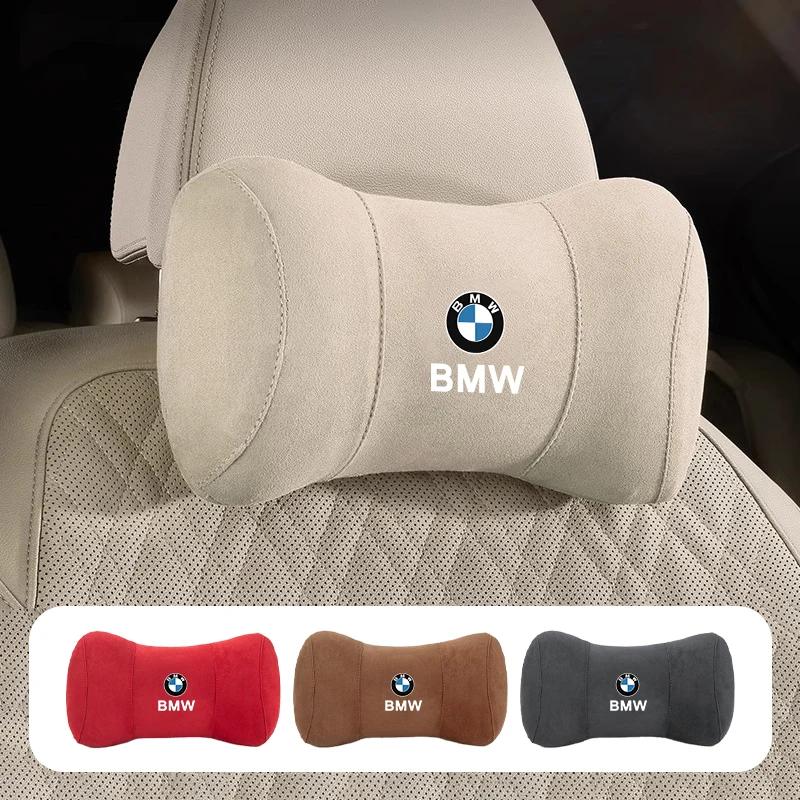 XZXCK1 For BMW New 2025 Car Seat Suede Memory Cotton Neck Pillow Headrest For BMW E46 E90 E60 F30 F10 E39 i3 i4 X1 X2 X3 X5 X4 X6 X7 M3