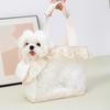 Onecute Lace Pet Carrier Bag - Handheld Shoulder Puppy Purse for Small Dogs, Chihuahua, Cats - Dog Walking Accessories