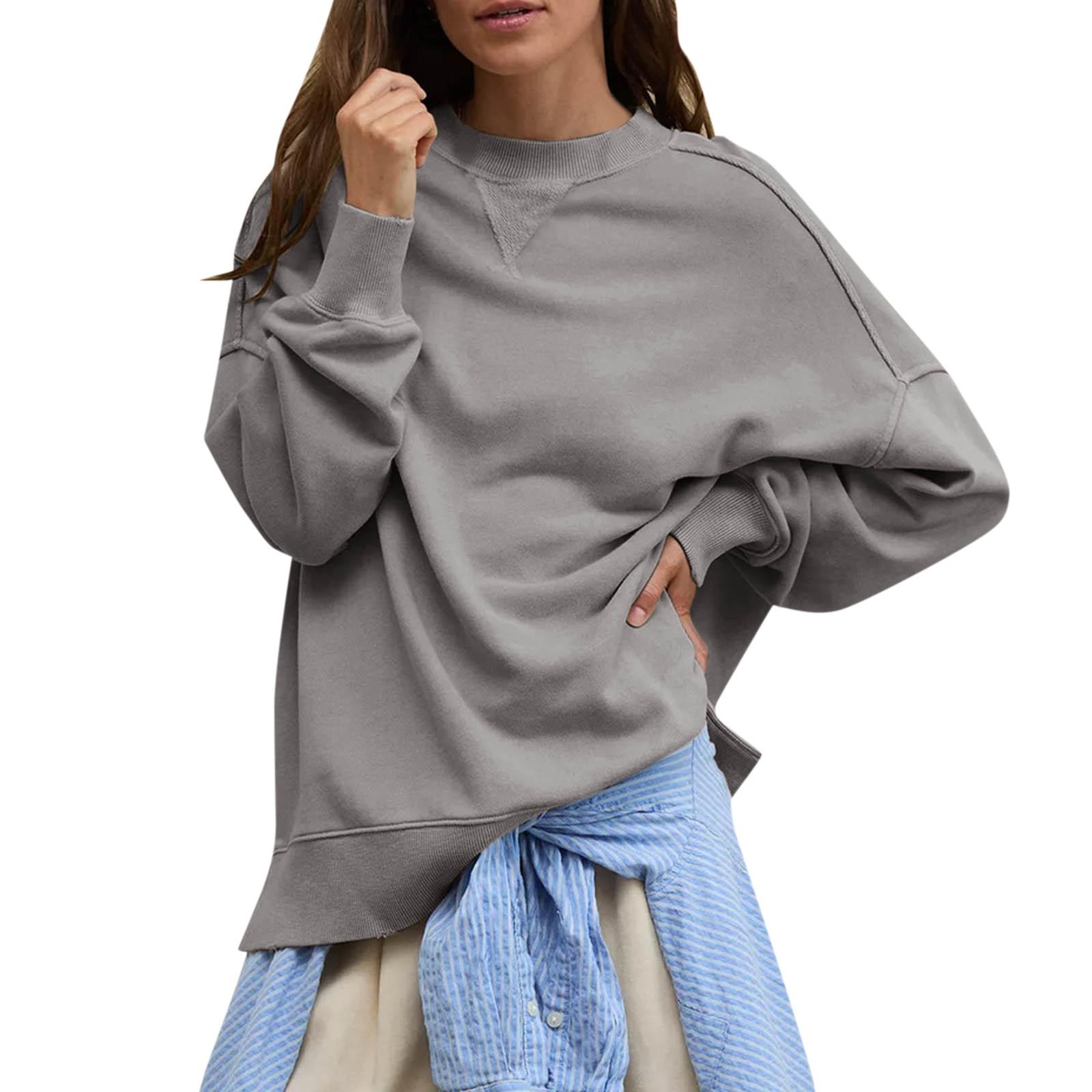 Женские флисовые толстовки большого размера, свитера с длинным рукавом, пуловеры, осенние наряды S