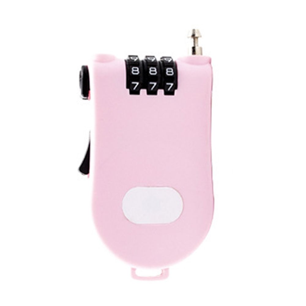 

Wire Cable Lock Mini Luggage Cable Lock Travel Padlock 3 Digit Password Combination Bicycle Lock рожевий