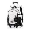 Children School Trolley Backpack For Boys Wheeled Backpack Kids School Bag With Wheels Rolling Luggage Bag Student Book Bag