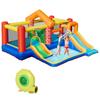 Inflatable Castle with 2 Slides 2 Jumping Beds and Pool for Children +3 Years Includes Blower and Carrying Bag 380x370x230 Cm Multicolor