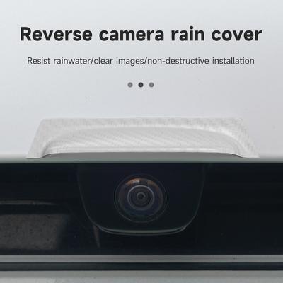 2 Stück Auto-Rückfahrkamera-Regenschutz - Verdickte breite Kante Kunststoff-Schutzabdeckung, Dreieck-Design Matte Oberfläche