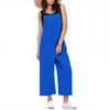 Casual Wide Leg Jumpsuits For Women Solid Color Overalls Rompers Outfits With Pockets