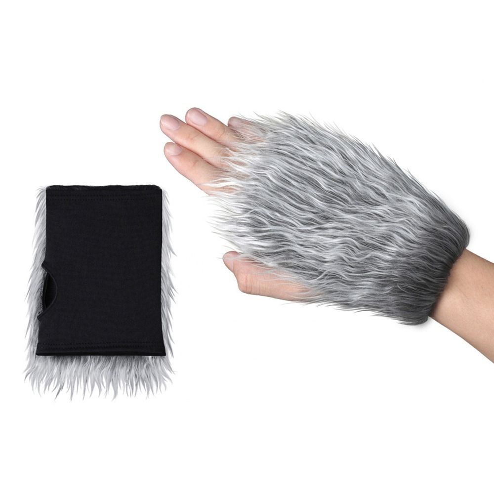 Halloween Cosplay Wolf Mask, Gloves, and Tail Outfit Holiday Party Prom Dressup Accessories