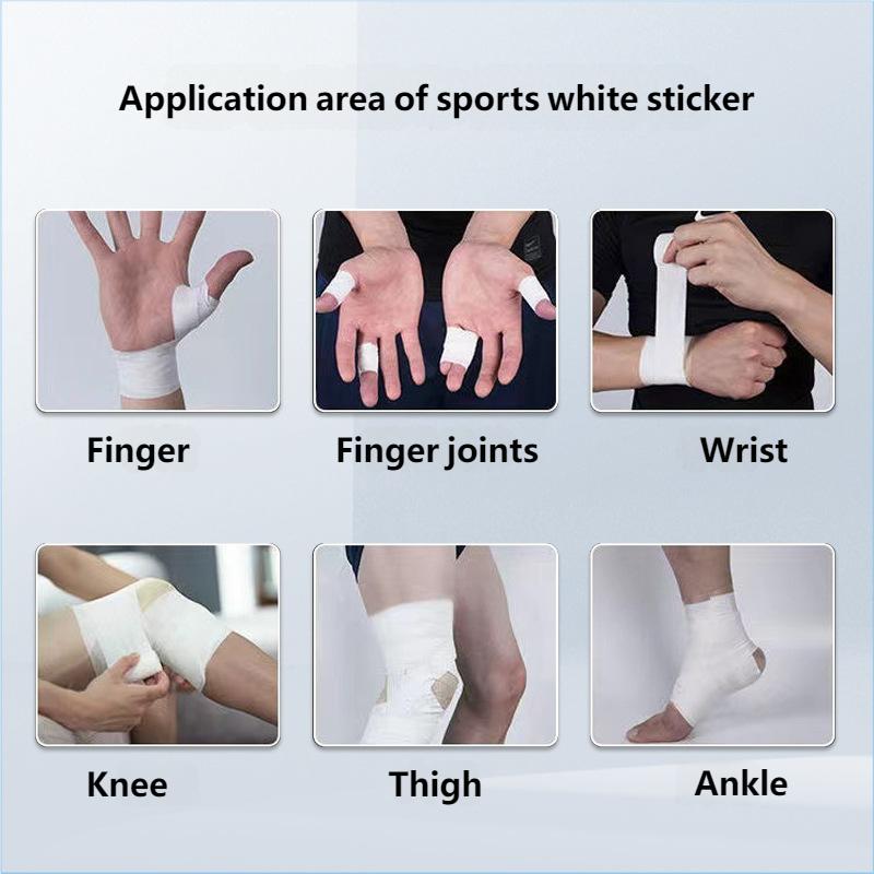 Pure White Cotton Sport Binding Muscle Elastic Bandage Strain Injury Tape Bandage