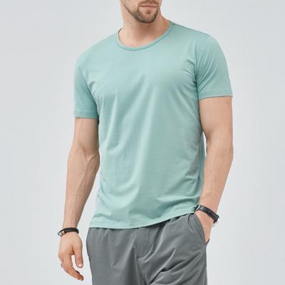 Solid Color Short Sleeved T-shirt Men Slim Slimming Classic Versatile Both Men Interior T-shirt with Base Top