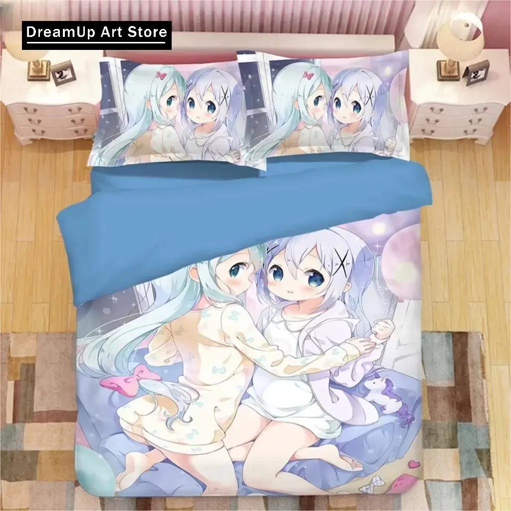 3D Print Kawaii Izumi Sagiri Eromanga Sensei Bedding Set Boys Girls Twin Queen Full Size Duvet Cover Pillowcase Bed Set Adult Be