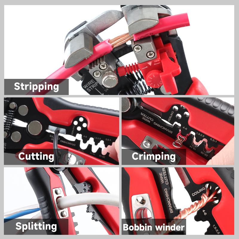 5-in-1 Multifunctional Automatic Wire Stripping Pliers YES-1R Crimping Cutting Splitting And Merging Wires Tools
