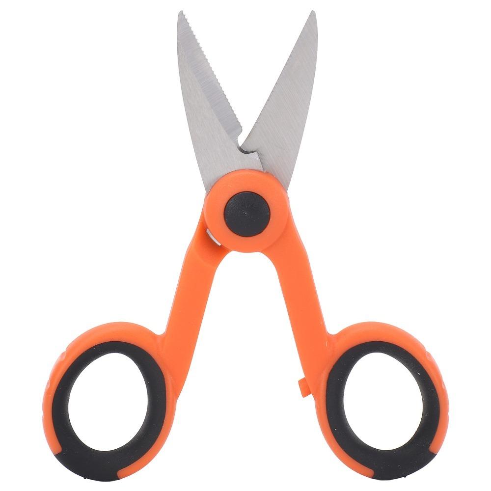Heavy Duty Electrician Scissors Ergonomic Handle Precision Cutting Kevlar Shears Fiber Optic Scissors For Insulation