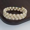 Elegant Crystal Imitation Pearl Bracelet Multilayer Stretchable Pearl Bracelet