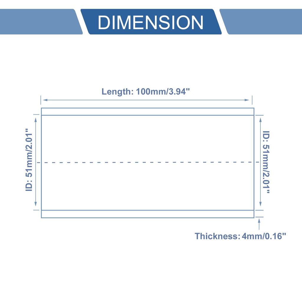X AUTOHAUX Silicone Hose, Straight Silicone Tube, Black, Length 3.9 inches (100 mm), Inner