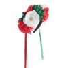European & American Prom Christmas Flower Headband: Chrysanthemum & Camellia Ribbon Hair Accessory