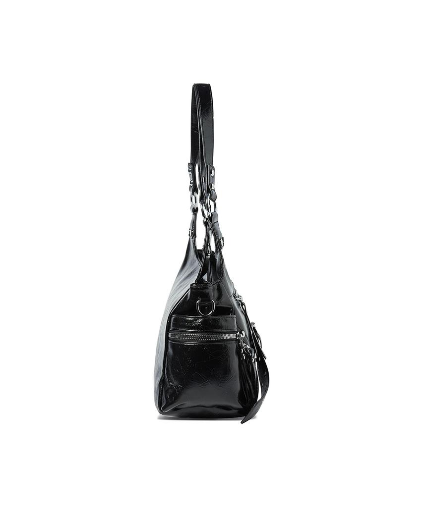 The Green Lab Eyelet Belt Shoulder Bag [Black]