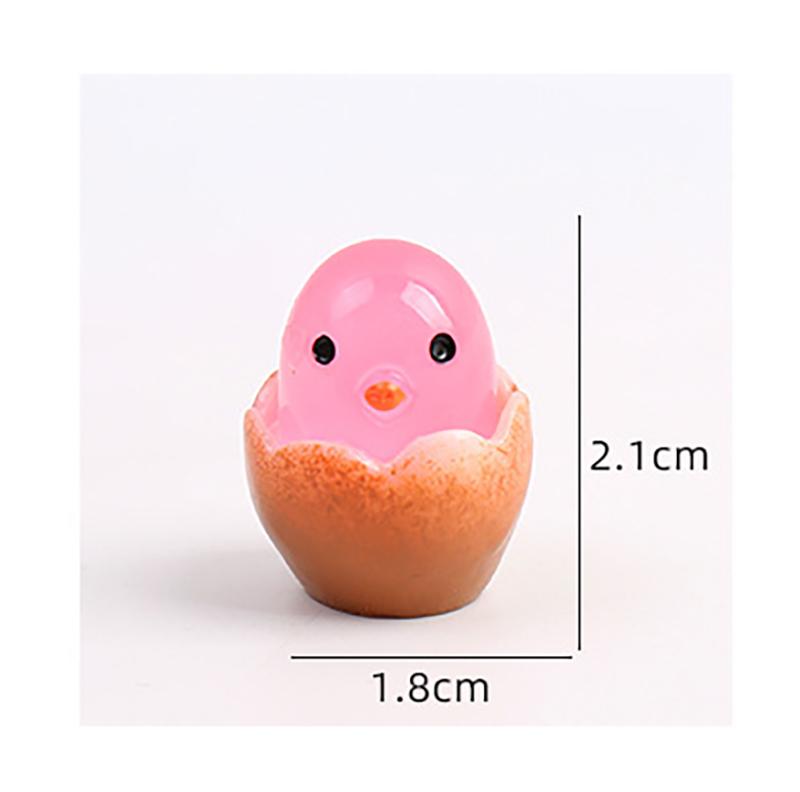 20PCS Luminous Eggs Resin Miniatures Birth Egg Glow At Night Fairy Garden DIY Accessories Mini Figurines Desk Decoration Toys