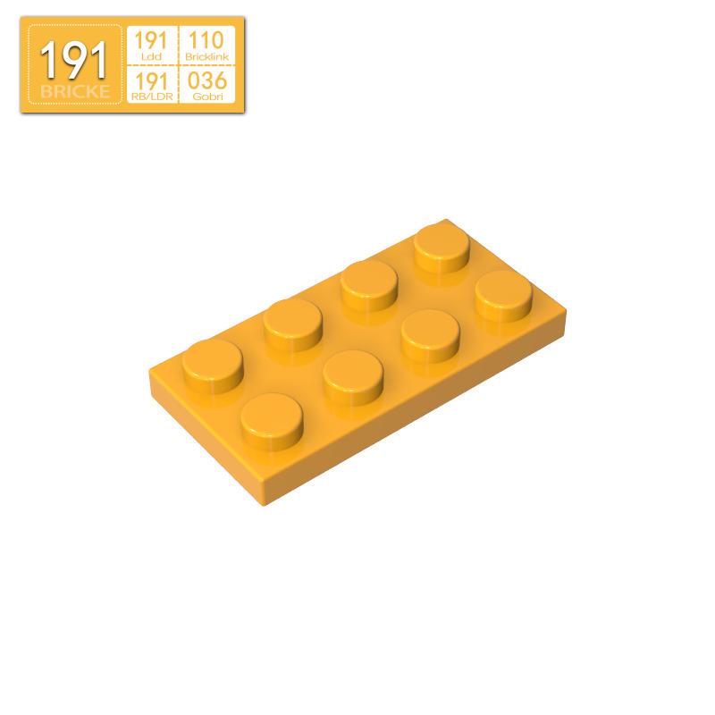 BRICKE 2x4 Compatible Building Plates for LEGO 3020 MOC Parts - Small Thin Bricks