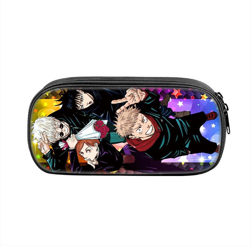 Jujutsu Kaisen Anime Character Print Student Single Layer Stationery Storage Bag For Students And Teenagers