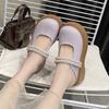 Baotou Half Slippers Women's Outer Wear 2025 Spring and Summer New Pearl Thick-bottomed Mary Jane Cool Slippers