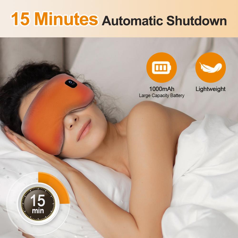 Heated Eye Masks For Dry Eyes USB Rechargeable Adjustable Heat Massage Eyemask Relieve Eye Strain Office Home Sleeping Eyeshade