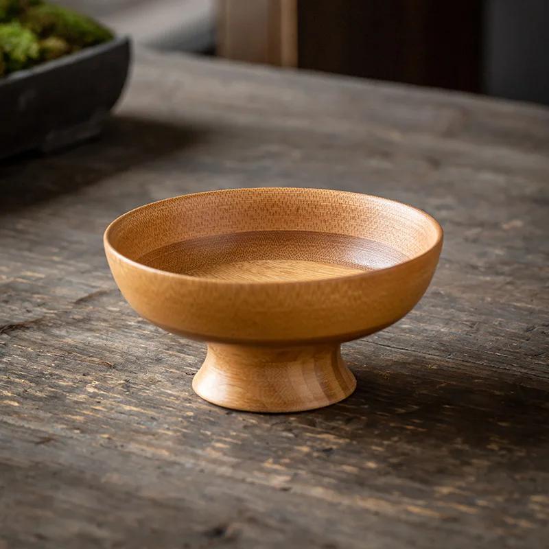 Sushi Snack Plate Bamboo and Wood Tableware Natural Wooden Plate Creative Snack Plate Tea Tray Dry Fruit Tray Fruit Bowl