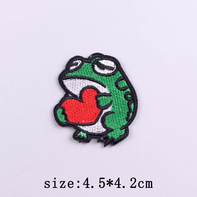 Hip Hop Animal Patch Iron On Patches On Clothes Little Yellow Duck Embroidery Patches For Clothing Stripe Badges Stickers Decor