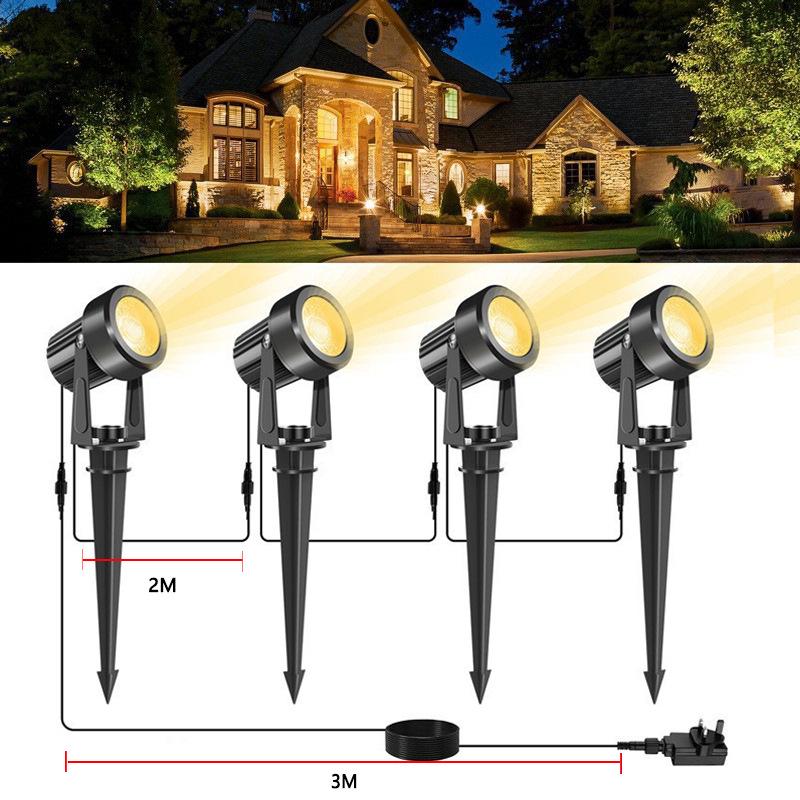 Ultra-Bright Waterproof Solar Ground Spotlight for Outdoor Garden and Landscape Lighting