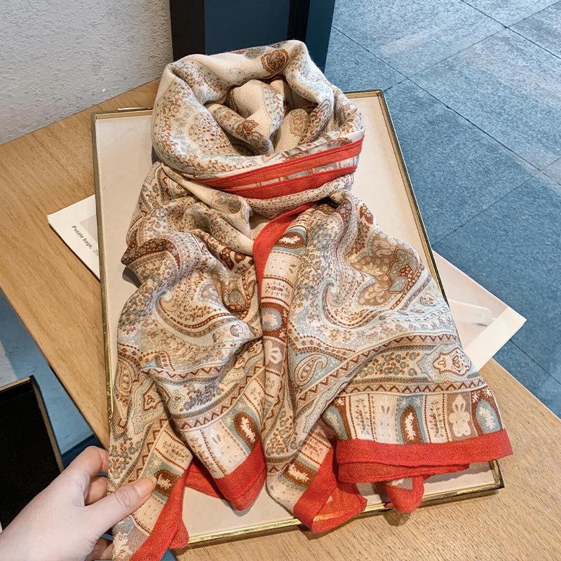 180X90Cm Polka Dot Printed Scarf Women Autumn Winter Cotton Linen Scarf Fashionable And Versatile Sun Protection And Warm Shawl