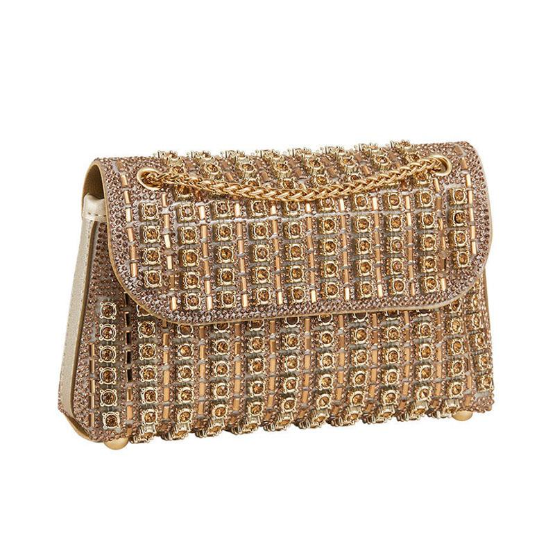 Luxury Wedding Handbags For Women Elegant Chain Shining Shoulder Bag Female Party Evening Clutch Bag Purse