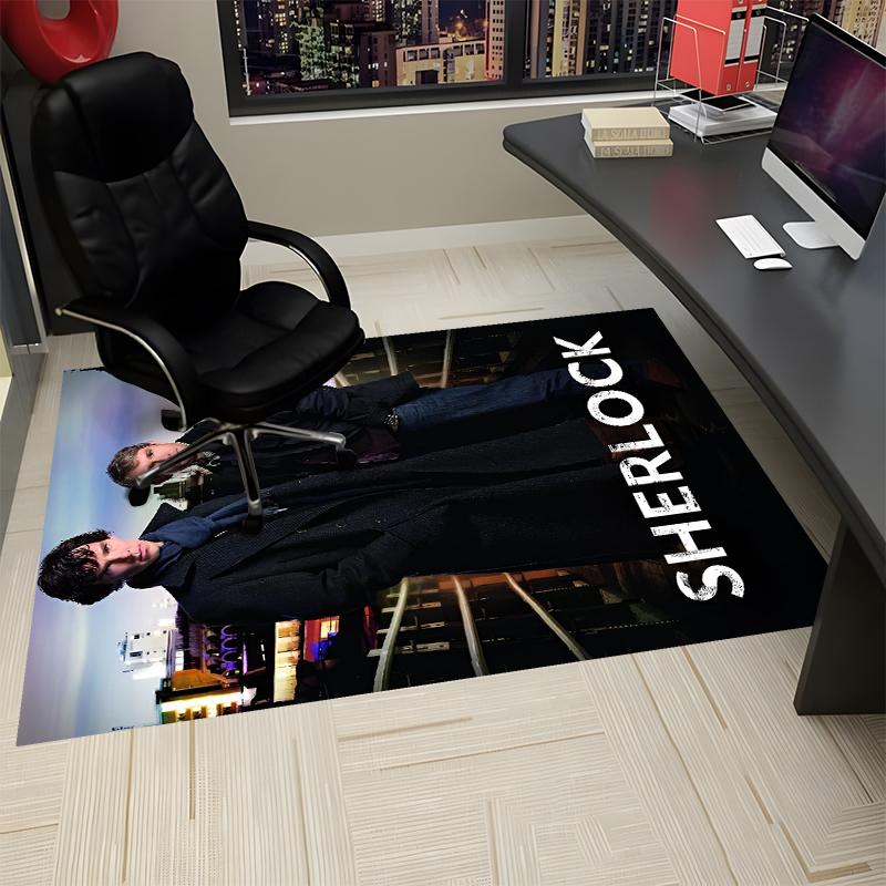 Sherlock Printed Carpet, Rug for Office Chair Living Room Bedroom Kitchen Room Decor Gifts.