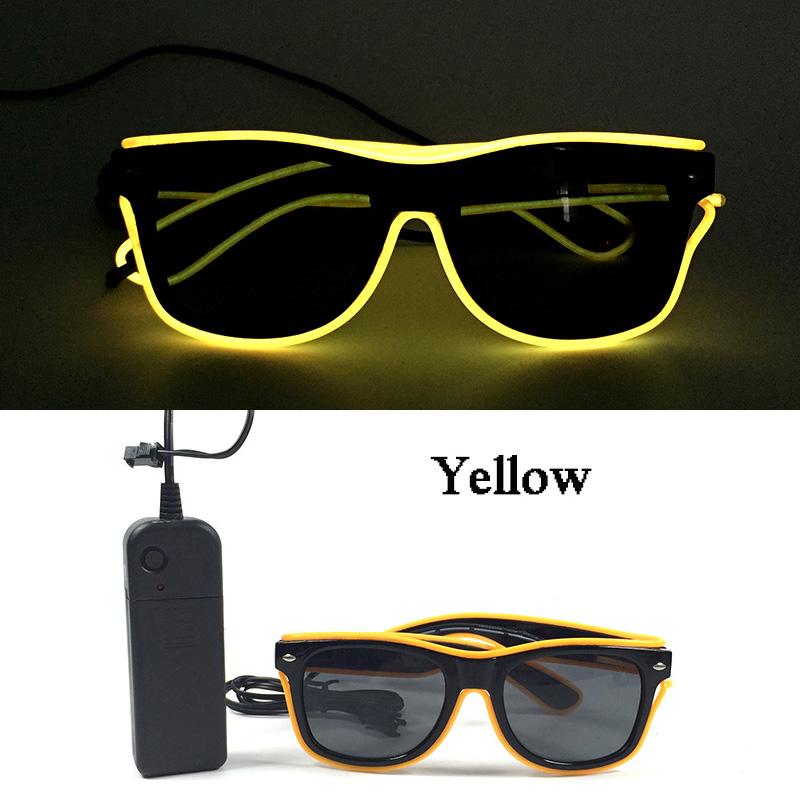 Hot Sale Luminous Neon Glasses With Lights LED Eyeglasses Bar Rave Parties Props Glowing Glasses Festival Club Supplies
