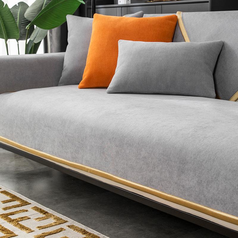 Sofa Cushion Four Seasons Leather Sofa Cover Chenille Nordic Simple Non-Slip Cushion Armrest Backrest Universal Cover Towel