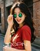 Joopin Sunglasses Round Polarized UV400 Protection Lightweight Driving Fishing Hiking Silver Green Women's