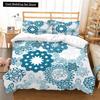 Bohemian Floral King Queen Duvet Cover Boho Mandala Cashew Flowers Bedding Set Exotic Tribe Style 2/3pcs Polyester Quilt Cover