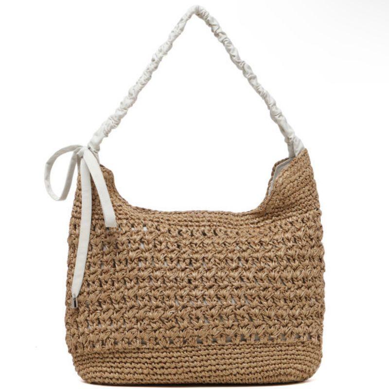 

Сестра Сакура Японский Стиль Экспорт Raybeams Соломенная Плетеная Банты Отпуск Пляж Женский Рюкзак через Плечо Летний