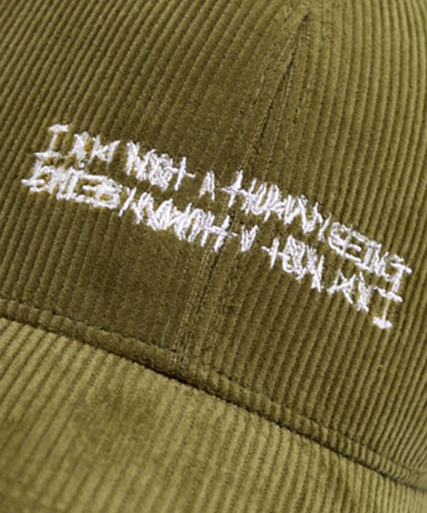 Aimnaseohyumeonbiing Basic Logo Corduroy Cap - Khaki
