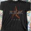 NEW! R.E.M Band Shirt 1980s Alternative Rock Unisex Black Cotton T-Shirt