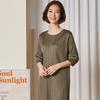 Shop   Women Round A Line 7 pArt pleAted Long Dress Indipink Ble Wdr 1745