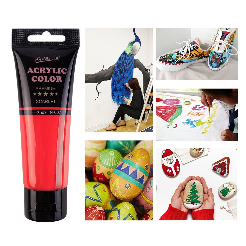 Kusuo 75ml Student Acrylic Paint Tube - Waterproof DIY Wall Art