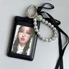 Ins Kpop Photocard Holder Keychain Korean Idol Photo Cards Sleeve Small Card Display Case Protector ID Cards Cover for Kpop Fans