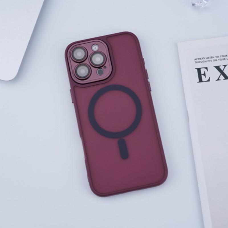 Luxury Magnetic Matte Translucent Armor Shockproof Case for iPhone 16 13 15 14 12 11 Pro Max for Magsafe Wireless Charge Cover