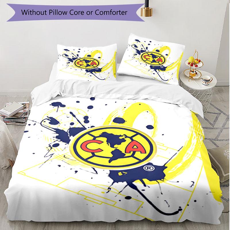 3pcs Duvet Cover Set (1*Duvet Cover + 2*Pillowcase, Without Core), Club America Print Soft All‑Season Bedding Set, Home Bedroom Decor Gift