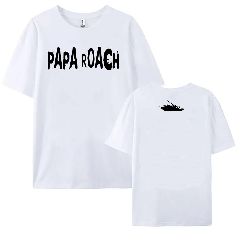 Cotton Summer Tees PAPA ROACH Heavy Mental Band Tshirts Graphic Clothing for Women Short Sleeve Unisex Streetwear O-neck Female Top